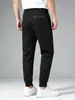 Pantalones Deportivos Elásticos para Hombre de Remate de Centro Comercial, Estilo Delgado Transpirable de Verano, Cintura Elástica, Sin Arrugas, Pantalones Casuales con Caída para Hombre Bk529
