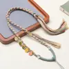 Novo Estilo Chinês Cordão de Pingente dos Cinco Deuses da Fortuna Xizang Thangka Cordão de Pescoço Tecido à Mão Acessórios de Colar Estilo Étnico