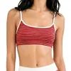 Bikini de dos piezas transfronterizo europeo y americano, estilo deportivo con parte inferior de corte recto, diseño de rayas de alta gama, adecuado para surf en la playa, con almohadillas en el pecho
