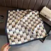 Bufanda Cuadrada Pequeña Estampada Imitación Seda Cuadros Geométricos, Chal de Alta Gama, Bufanda para Cuello Protección Solar, Pañuelo, Bufanda para Mujer