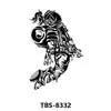 Tbs Cross-Border se especializa en Pegatinas de Tatuaje de Animales en Blanco y Negro y Florales Coloridos para Medio Brazo, Unisex, Estilo Europeo y Americano