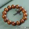 Sándalo Rojo de Hoja Pequeña, Sándalo Rojo Estrella Dorada Indonesio, Secuoya, Cuentas Budistas de Oración Coleccionables, Pulseras de Cuentas Redondas, Pulseras de Regalo, Suministro al por Mayor