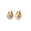 Pendientes de Concha en Forma de U de Lujo Ligero para Mujer, Moda de Gama Alta, Pendientes Simples y Elegantes, Púa de Plata 925, Nuevo Estilo Trendy Ins