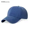 Gorra de Béisbol Lavable con Parte Superior Suave, Cuatro o Seis Líneas, Algodón de Color Sólido, Gorra de Pico para Exportación con Bordado de Logo, Venta al por Mayor de Fábrica Transfronteriza en Stock