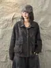 2026 Estampado Retro Holgado para Mujer Primavera y Otoño Nuevo Holgado Talla Grande Casual Chaqueta de Mezclilla Top Venta al por Mayor