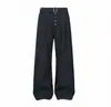 Calça versátil escura reta de perna larga, estilo old money, jovial, caimento TF, novo estilo Kendo, TRF Tianzhu, mistura para o trabalho, cáqui