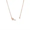 Collar de Corazón de Alta Gama para Mujer, Oro Rosa de 18 Quilates V-Gold, Mismo Estilo que Tiffany, Colgante en Forma de Corazón, Cadena para Clavícula Niche Versátil Nudo