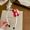 Acessórios de Cabelo Elegantes para Meninas com Estampa Xadrez Floral Vermelho Presilhas Versáteis Scrunchies Listrados de Alta Qualidade Elásticos de Cabelo Grampos de Cabelo