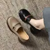Colección Otoño 2026: Nuevos Mocasines Casuales Retro con Suelas Gruesas y Tacones Gruesos, Zapatos de Cuero para Mujer Estilo Británico