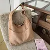 Bolsa Casual Grande Capacidade Outono e Inverno Bolsa de Axila Feminina Nova 2025 Bolsa Saco de Camurça Bolsa de Ombro Transversal Simples