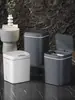 Lixeira Inteligente Touchless de 14L com Tampa, Lixeira Branca, Lixeira com Sensor a Pilha para Banheiro, Cozinha, Quarto e Escritório