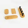 Gancho Adhesivo de Madera de Bambú Fuerte y sin Rastro, Creativo Nórdico, sin Taladro, Venta al por Mayor del Fabricante, para Cocina y Baño, Ganchos de Almacenamiento de Acero Inoxidable para detrás de las Puertas