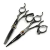 Set Circular Naipson Negro de 6.0 pulgadas Tijeras de Peluquería, Tijeras para Cortar el Cabello, Tijeras Planas, Tijeras Entresacadoras, Tijeras Entresacadoras
