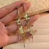 Estilo Mori Suave Elegante Rostro Mostrado Pendientes de Borla Pequeña Mariposa Diseño de Nicho Cobre Microincrustación Lujo Ligero Delicados Pendientes Largos