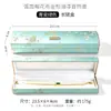 Caja de joyería estilo chino de flor de ciruelo, caja de embalaje de joyería con etiqueta dorada, caja para pulseras, caja para anillos, caja para colgantes, caja de almacenamiento para joyería de cadena larga
