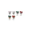 Joyería para Uñas de Campana de Navidad Exquisita Luz de Lujo Mariposa Combinada con Diamantes Dorados para Uñas Decoraciones Populares de Navidad Venta al por Mayor