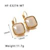 Brincos de aço de titânio de zircão embutido em forma de coração de esmeralda retrô europeu e americano transfronteiriço temperamento high-end brincos simples para mulheres atacado