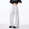 Novas Calças de Seda Gelada Estilo Chinês Estilo Nacional Masculinas Verão Novo Estilo Ursa Calça Casual Solta de Perna Reta Perna Larga