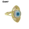 MPR106 Venda Quente Personalidade Olho de Diabo Concha Banhado a Ouro 18k Design Vazado Anel Diário Acessórios para Homens e Mulheres