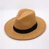 Sombrero de paja Panamá estilo británico europeo y americano para hombres y mujeres con ala ancha sombrero de paja transpirable de verano sombrero de jazz de copa sombrero de vaquero occidental