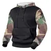 Sudadera Camuflada de Gran Tamaño para Otoño e Invierno Nueva, Casual Holgada, Pulóver de Manga Larga de Forro Polar para Hombre