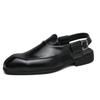 Zapatos de Hombre Talla Grande para Primavera y Otoño Zapatos de Cuero sin Cordones Hebilla Moda Transfronterizo Amazon Sandalias de Cuero sin Tacón Británicas