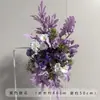 Arreglo de Piso para Boda Púrpura Romántico Banquete de Compromiso Diseño Salón de Bodas Escenario Guía de Camino Flor Decoración de Boda Arte Floral Artificial