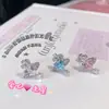 Uñas para Hélix en Forma de Corazón Saturno Gota de Agua Acero de Titanio Uñas para Hélix Temperamento de Lujo Ligero Pendientes de Circonita Explosivos Pendientes para Mujer