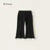 Bangxuan Roupas Infantis Coleção Outono 2026 Calças Longas Estilosas para Crianças Laço Calças Flare para Bebês Calças Longas para Meninas