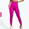 Calças de ioga esportiva transfronteiriças sem costura de malha ao ar livre Ciclismo Running Fitness Calças de cintura alta Pêssego Hip Yoga Pants