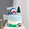 Decoración de Pastel para el Día del Niño Adornos Escena de Doraemon Pastel para Hornear Muñeco de Doraemon Enchufe para Pastel de Muñeco