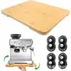 Base Deslizante para Cafetera de Bambú en Stock, Base de Madera Maciza para Electrodomésticos del Hogar, Bandeja de Madera, Base para Electrodomésticos de Cocina