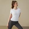 Camiseta Deportiva de Verano Fina de Cuello Redondo Ajustada de Manga Corta para Correr Yoga Fitness Camiseta Casual para Exteriores