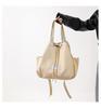 Pano de nylon texturizado saco doce fresco bolsa feminina 2024 Inverno nova cor sólida cordão bolsa mochila bolsa
