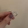 Zircon Butterfly Ring Mulheres ins Estilo elegante Finger Ring Abertura Luz de Ajuste de Luxo Design Elegante Advanced Sense Ring