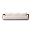 Sofá de exterior, patio, villa, jardín, hotel, juego de sofá de ocio y mesa de centro de aleación de aluminio, muebles al por mayor para ventas transfronterizas