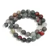 Piedra de sangre africana cuentas redondas cuentas sueltas cuentas de jade natural material para abalorios accesorios para collares de gemas diy cuentas redondas