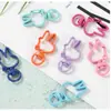 Llavero de cabeza de conejo pintada de colores, accesorio de aleación, nuevo colgante de hebilla de resorte de color caramelo para DIY, hebilla de puerta