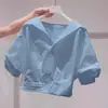 Camisa Polo Manga Curta Verde Jovem Dopamine para Mulheres, Novo Estilo Verão 2025, Camisa Curta Doce para Mulheres Baixas
