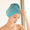 Gorro de baño con absorción de agua para cabello seco, tejido de poliéster con brocado de coral, toalla japonesa para cabello seco, turbante, venta al por mayor, suministro directo de fábrica