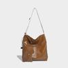 Bolso Tote de Cuero Suave de Alta Gama con Gran Capacidad Nuevo de Primavera y Verano 2025 Unisex Estilo Relajado Bolso de Hombro Único Cruzado