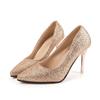 Tacones altos de mujer con lentejuelas primavera 2024 sexy pedrería versátil sentido del diseño nicho puntiagudos zapatos de boda zapatos de dama de honor