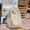 Mochila Nueva de Color Sólido Fresca y Sencilla Estilo Coreano para Estudiantes de Secundaria, Preparatoria y Universidad, Mochila Minimalista Estilo Ins Campus
