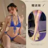 Lencería Sexy Encantadora Europea y Americana para Damas Lencería Sexy de Tres Puntos No Necesita Quitarse Bikini Entrepierna Traje de Talla Grande