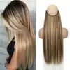 Nova Peruca Cortina de Cabelo com Linha de Pesca, Extensões de Cabelo Longo Cacheado, Peruca de Peça Única Sem Costura, Ajustável Livremente