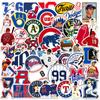 50 hojas Liga de Béisbol Béisbol Transfronterizo Deportes Pegatinas de Graffiti Impermeables para Coche Motocicleta Patineta Casco