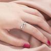 Anel Europeu e Americano Retrô Ins Tendência Estilo Frio Anel Simples Elegante de Diamante Zircônia Anel de Cauda Vermelho da Internet