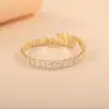 Pulsera Brillante de Zirconia con Diamantes Completos de Venta Caliente Transfronteriza, Pulsera Elástica Personalizada de Alambre de Acero de Alta Gama, Galvanizado que Conserva el Color