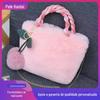 Nova Bolsa de Pelúcia Cereja, Design Exclusivo, Bolsa de Corrente Feminina, Bolsa Transversal Fashion e Versátil, Bolsa Rejuvenescedora, Bolsa de Ombro