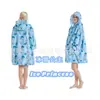Ropa de invierno de franela con capucha de dibujos animados transfronteriza para adultos, grosor aumentado para hombres y mujeres, ropa perezosa para parejas, venta al por mayor
